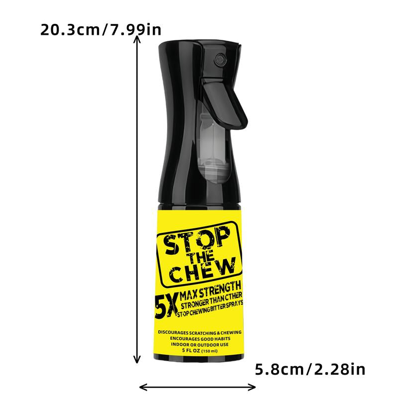 Stop the Chew Spray 5X Strength anti Chew Sprayfor Dogs - No Chew Spray for Puppies - Alcoholfree Dog Deterrent Spray - Bitter Spray for Dogs Tostop Chewing - Powerful No Chew Spray for Dogs