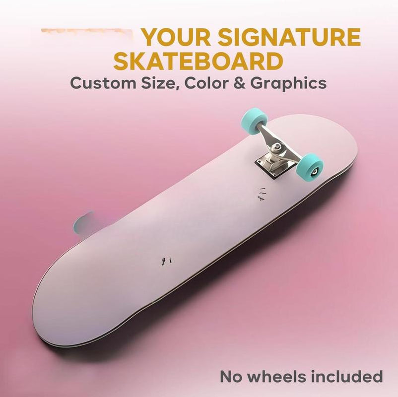 Vulgrco Custom Personalize Your Own Skateboard 31" X 8" Customized Upload Your Own Image Wall Art Skateable
