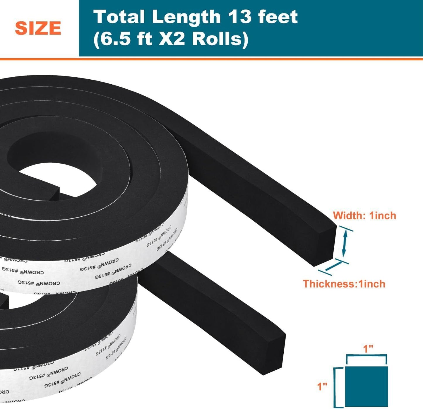 Weather Stripping Door Seal - Adhesive Foam Tape for Soundproofing and Weatherproofing