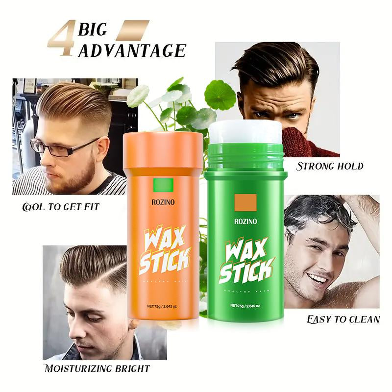 ROZINO Hair Wax Stick - Maximum Hold 75G Lightweight Non-Greasy Formula for Trendy Styling & Nourishing Haircare Essential