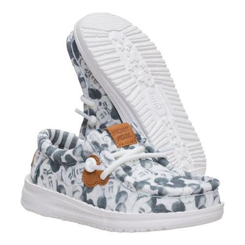 HEYDUDE Disney Mickey Mouse Print Wally - Kid'S Comfortable Slip on Shoes