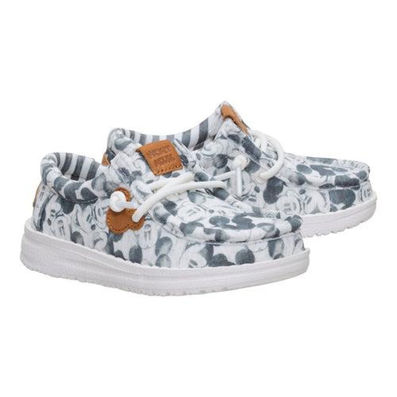 HEYDUDE Disney Mickey Mouse Print Wally - Kid'S Comfortable Slip on Shoes
