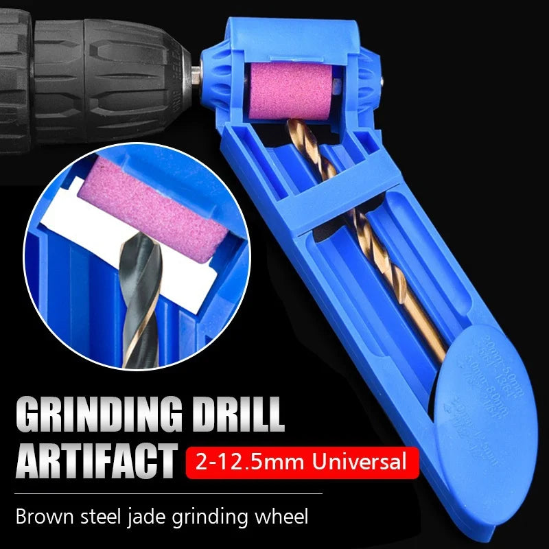 Drill Bit Sharpener 2-12.5Mm Portable Corundum Grinding Wheel Drill Sharpener Grinder Drill Bit Powered Tool Parts