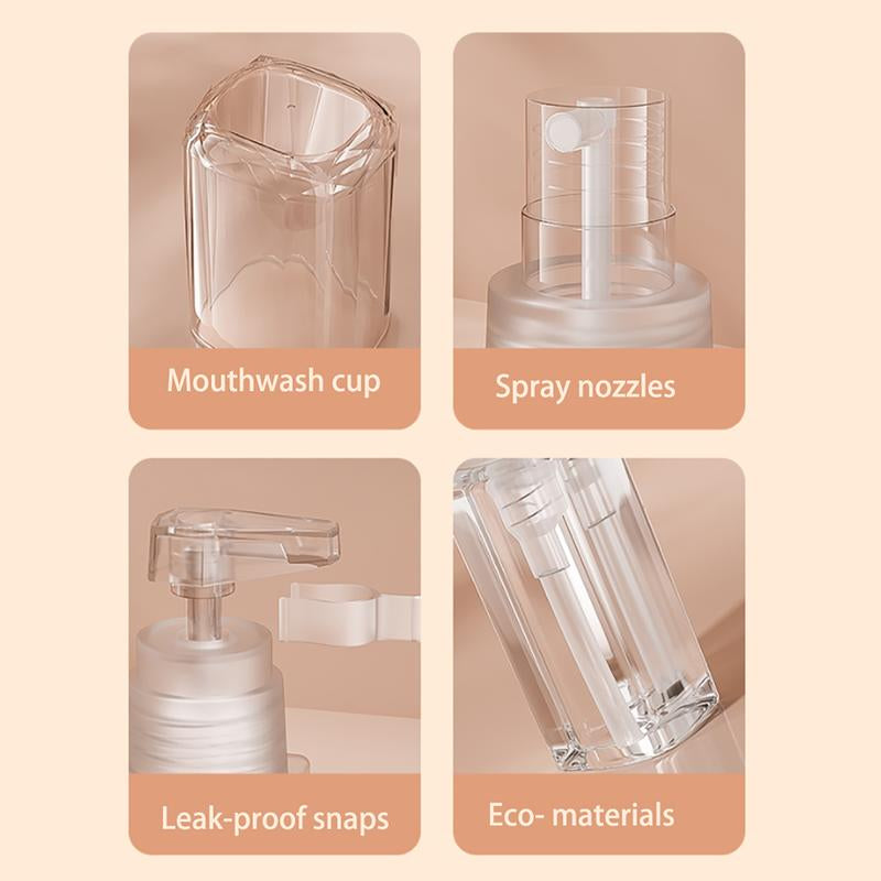 2 Pieces of 5-In-1 Camping Portable Dispenser Bottle, Travel Portable Dispenser Bottle, Spray Bottle Set, Portable Cosmetic Dispensing Storage Bottle Smokeless Stainless Sturdy Trekking Poles for Hiking