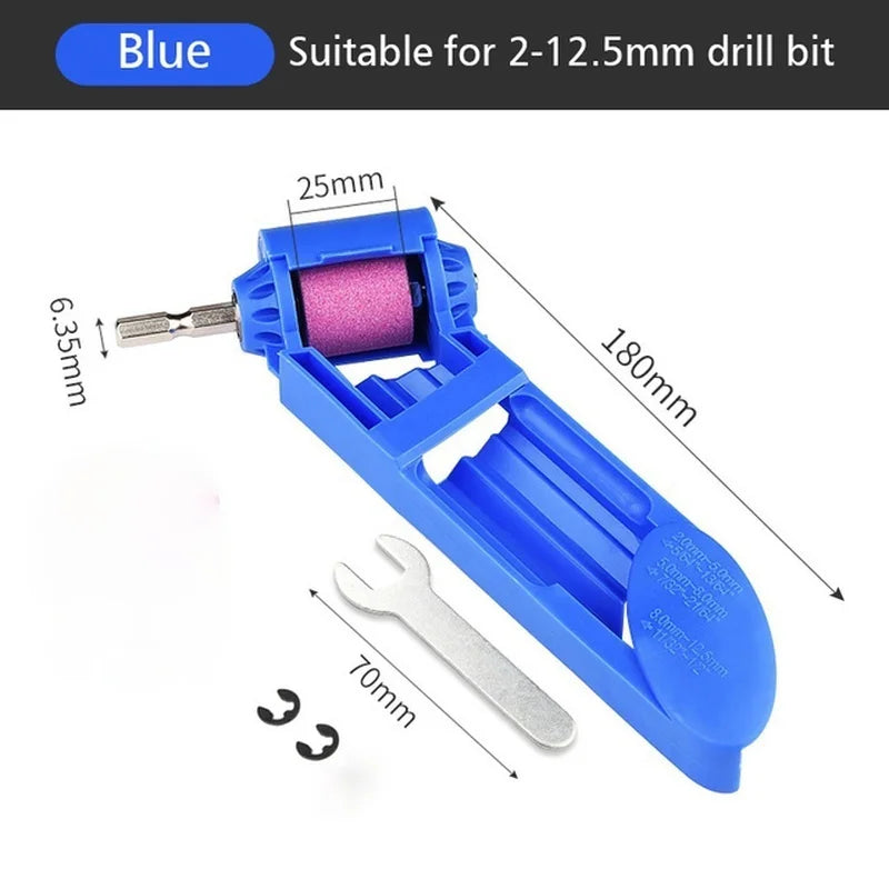 Drill Bit Sharpener 2-12.5Mm Portable Corundum Grinding Wheel Drill Sharpener Grinder Drill Bit Powered Tool Parts