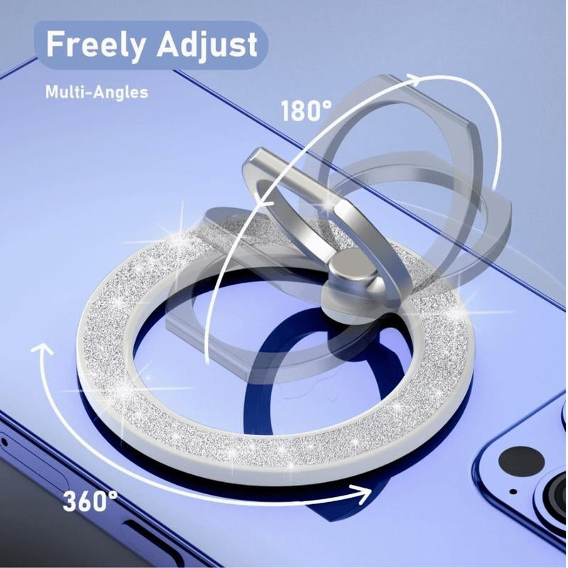 Phone Grip- Magsafe Silver Glitter