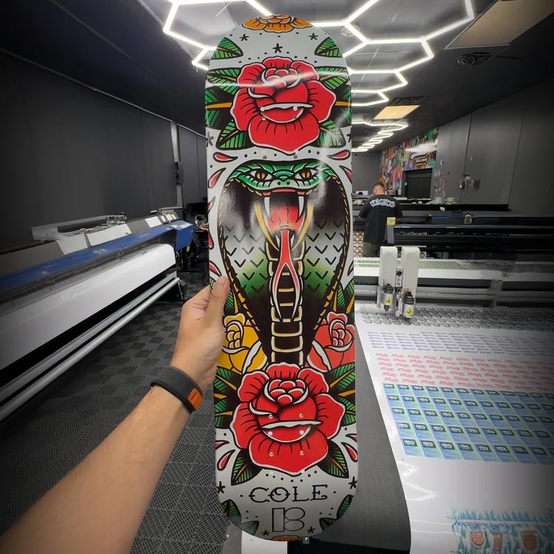 Vulgrco Custom Personalize Your Own Skateboard 31" X 8" Customized Upload Your Own Image Wall Art Skateable