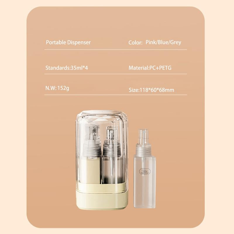 2 Pieces of 5-In-1 Camping Portable Dispenser Bottle, Travel Portable Dispenser Bottle, Spray Bottle Set, Portable Cosmetic Dispensing Storage Bottle Smokeless Stainless Sturdy Trekking Poles for Hiking