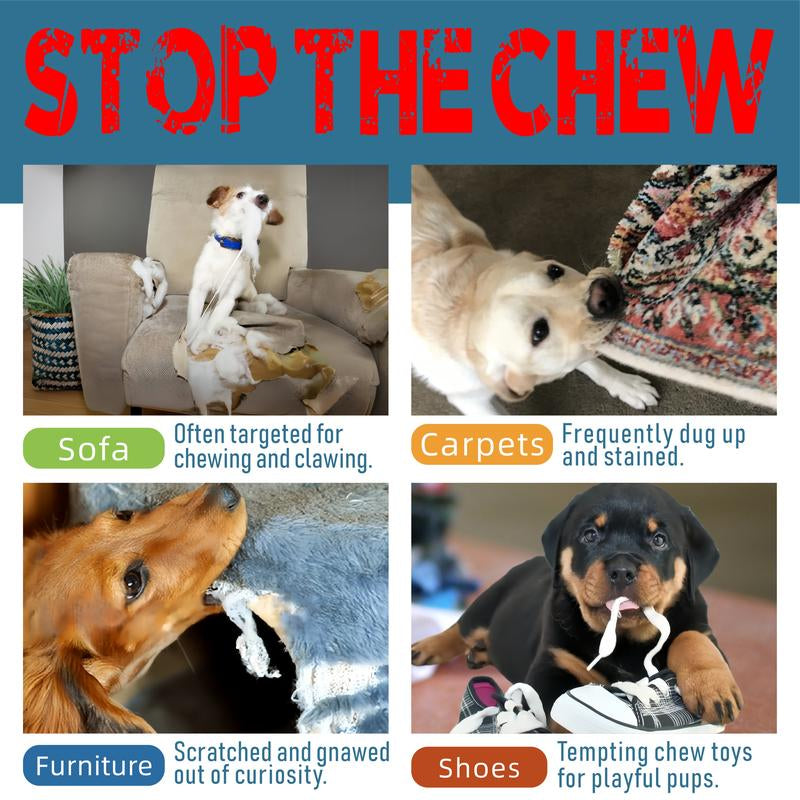 Stop the Chew Spray 5X Strength anti Chew Sprayfor Dogs - No Chew Spray for Puppies - Alcoholfree Dog Deterrent Spray - Bitter Spray for Dogs Tostop Chewing - Powerful No Chew Spray for Dogs