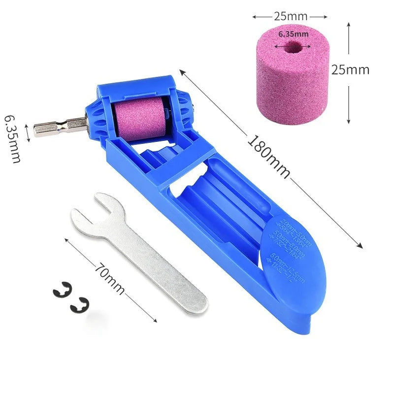 Drill Bit Sharpener 2-12.5Mm Portable Corundum Grinding Wheel Drill Sharpener Grinder Drill Bit Powered Tool Parts