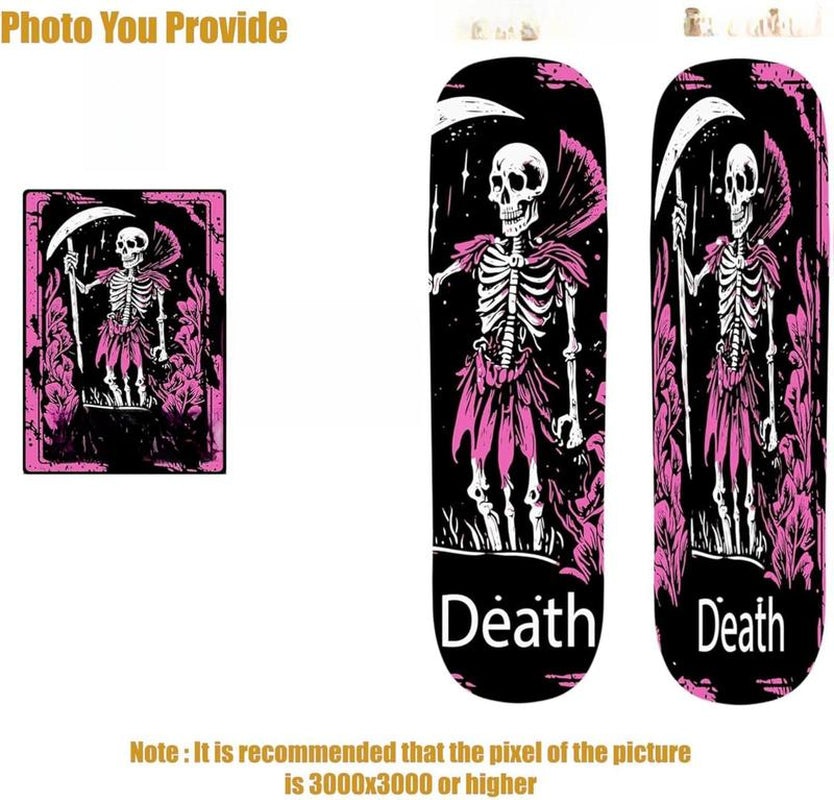 Vulgrco Custom Personalize Your Own Skateboard 31" X 8" Customized Upload Your Own Image Wall Art Skateable