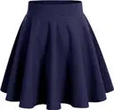 Woo THiNG Women Solid Flared Yellow Skirt