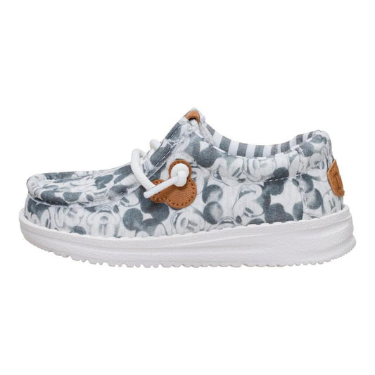 HEYDUDE Disney Mickey Mouse Print Wally - Kid'S Comfortable Slip on Shoes