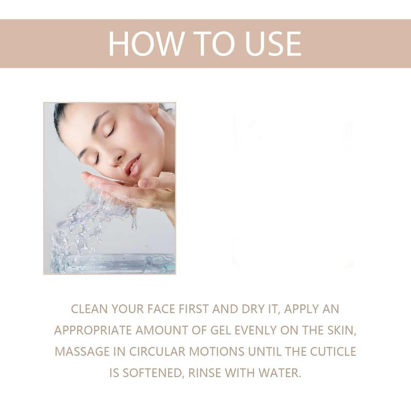 Gentle Facial Exfoliating Gel, 3 Counts/Set Deep Cleansing Facial Scrub, Facial Skin Care Product for Women & Men, Facial Pore Cleanser, Face Care Products
