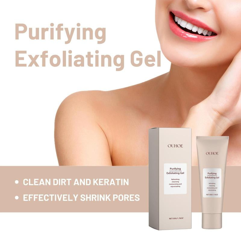 Gentle Facial Exfoliating Gel, 3 Counts/Set Deep Cleansing Facial Scrub, Facial Skin Care Product for Women & Men, Facial Pore Cleanser, Face Care Products
