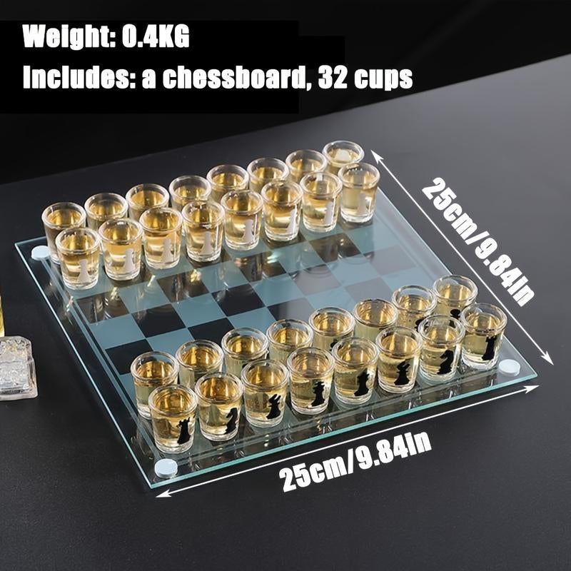 Board Games,Bar Fun Drinking Games Chess Game Set Party Favor with 32 Game Glasses Bar Entertainment Supplies, Boardgames of Tiktok