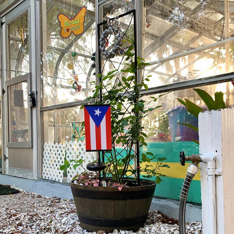 Puerto Rico Flag - El Pito De Coqui Echo Essence Flag Solar Garden Novelty Yard Sign Weather Resistant
