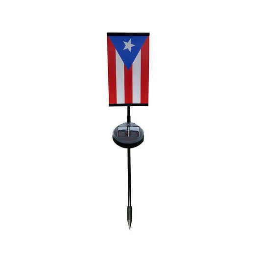 Puerto Rico Flag - El Pito De Coqui Echo Essence Flag Solar Garden Novelty Yard Sign Weather Resistant