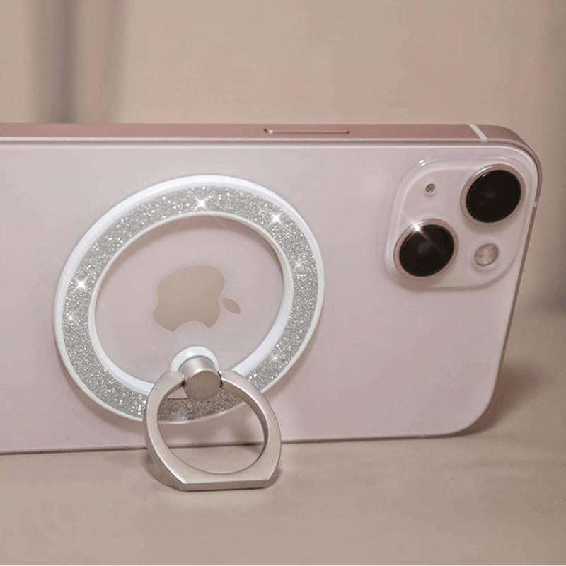 Phone Grip- Magsafe Silver Glitter