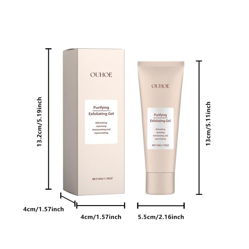 Gentle Facial Exfoliating Gel, 3 Counts/Set Deep Cleansing Facial Scrub, Facial Skin Care Product for Women & Men, Facial Pore Cleanser, Face Care Products
