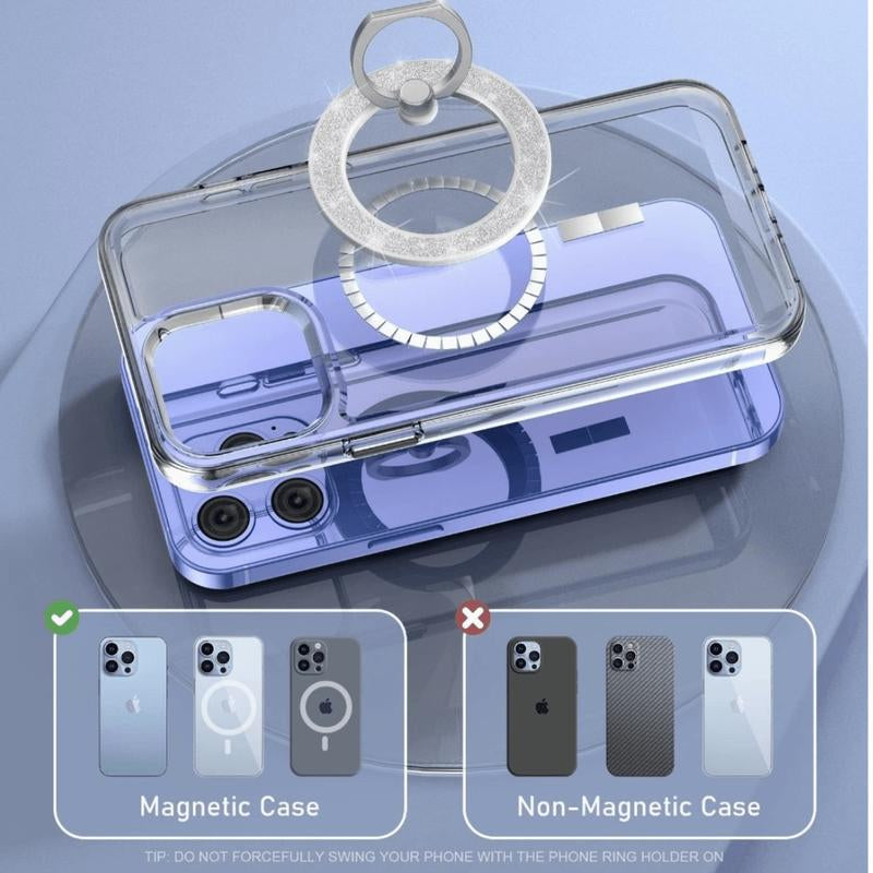 Phone Grip- Magsafe Silver Glitter