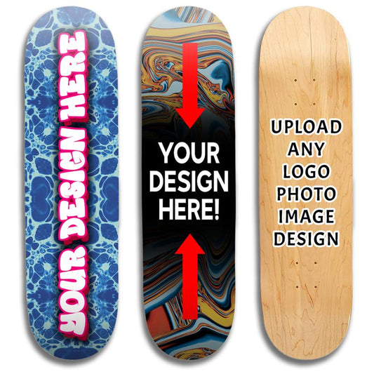 Vulgrco Custom Personalize Your Own Skateboard 31" X 8" Customized Upload Your Own Image Wall Art Skateable