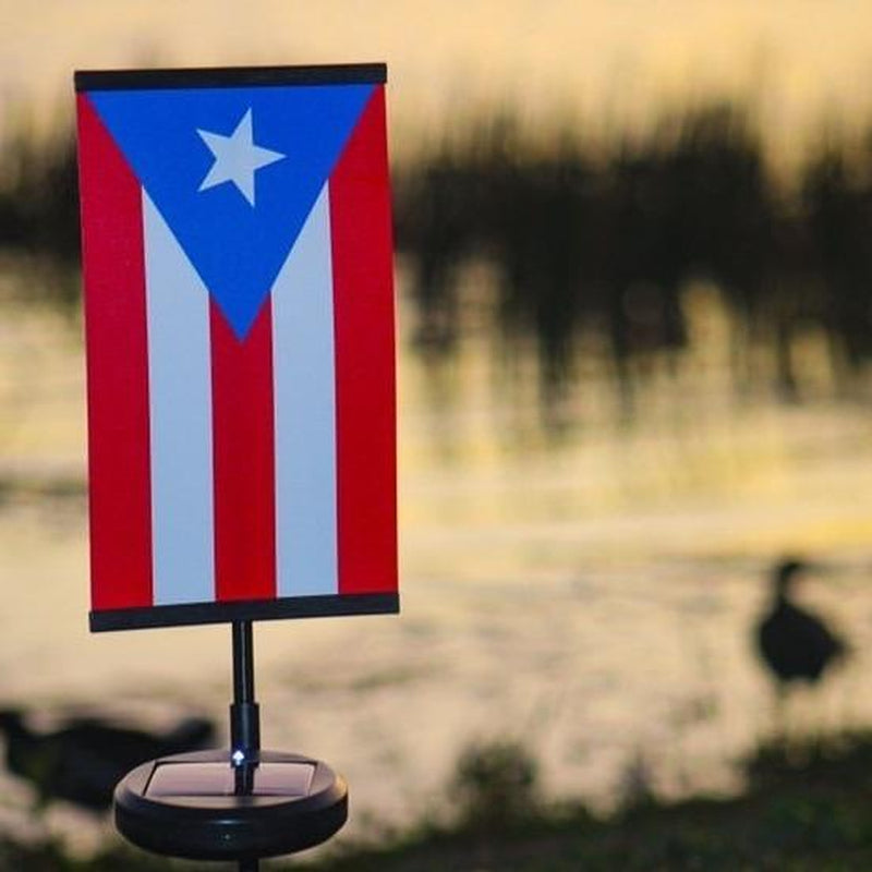 Puerto Rico Flag - El Pito De Coqui Echo Essence Flag Solar Garden Novelty Yard Sign Weather Resistant